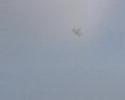 baudis banana flown at the crest, bwlch, south wales.