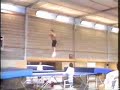 double salto back to fall on the ground of the trampoline double salto back to fall on the ground of the trampoline