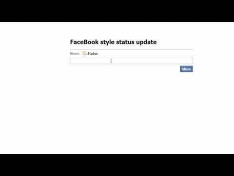 jQuery Tutorial (FaceBook styled status update or wall part1)