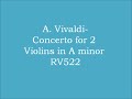 A. Vivaldi- Concerto for 2 Violins in A minor RV522