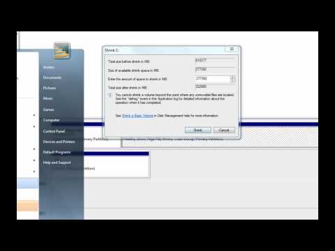 how to partition a hard drive windows 7