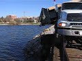 V&H Trucks Roto Dump: Unloading into Water V&H Trucks Roto Dump: Unloading into Water