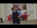 Cute girl dancing to her own beat!