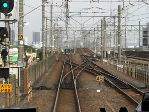 ＪＲ京葉線前面車窓南船橋→新習志野→海浜幕張