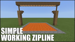 How To Build a WORKING Zipline in Minecraft Bedrock! (NO Mods/Command Blocks/Redstone)