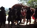 right outside of pietermaritzburg, south africa in the zulu nation, these zulu tribes people demonstrated their traditional dance moves and songs