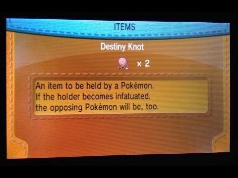 how to get destiny knot in pokemon x