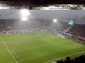 FC Twente - AFC Ajax 08-11-'09 Opkomst met you'll never walk alone + sfeeractie!