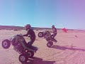 D�vid and Bence Riding Wheelies Side-By-Side