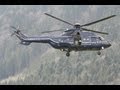 Autowrack-Abtransport durch Bundespolizei-Hubschrauber