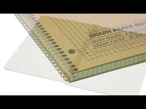 11209 Wirebound Green 5x5 Quad Lab Notebook Roaring Spring