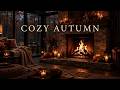 AUTUMN FIREPLACE JAZZ | COZY CRACKLING FIRE AMBIENCE