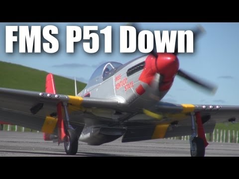 FMS P51 Mustang crash (RC model plane)