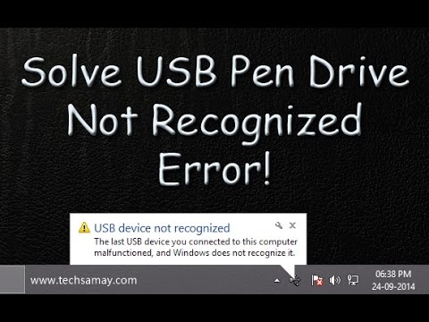 how to fix usb device not recognized