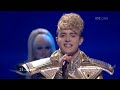 www.rte.ie Jedward perform their song song Waterline live to the Crystal Hall in Baku, Azerbaijan.