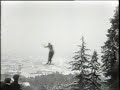 Schispringen am Bergisel, um 1923.