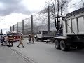 Head on Dump Truck Collision
