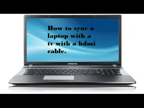 how to sync laptop to tv