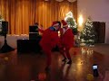 Christmas party & sweatband man is Santa