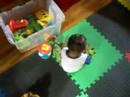 Ander grabs a toy (10 months old)