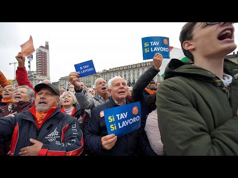 Toρίνο-Λυών: Διαδήλωση υπέρ της σιδηροδρομικής γραμμής