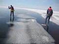 Ice Skaing on lake Vattern 2006