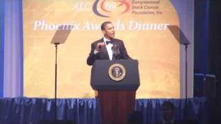 President Obama speaks at the Congressional Black Caucus Foundation Awards Diner
