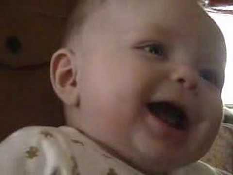 Peek-a-boo laughing baby Gavin