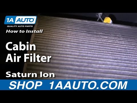 How To Install Replace Cabin Air Filter Saturn Ion 03-07 1AAuto.com