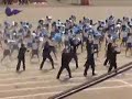 東中学校運動会の応援合戦-青軍編です。