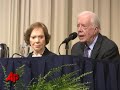 Former President Jimmy Carter said Tuesday that Rep. Joe Wilson's outburst to President Barack Obama during a speech to Congress last week was an act 'based on racism' and rooted in fears of a black president. (Sept. 15)