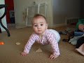 Flossie tries to crawl!