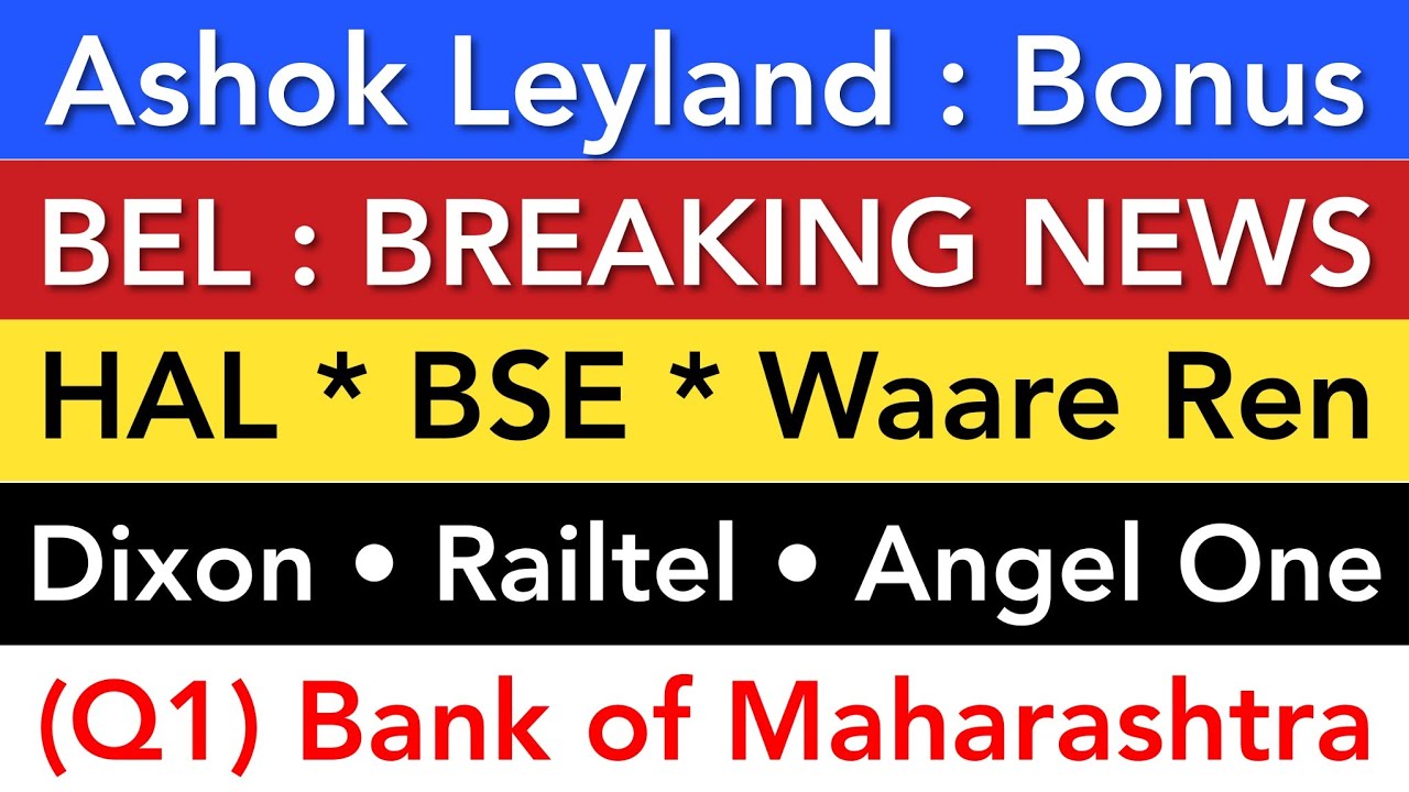 HAL LATEST NEWS 🔥 BEL SHARE | BANK OF MAHARASHTRA | WAARE RENEWABLE | DIXON | BSE