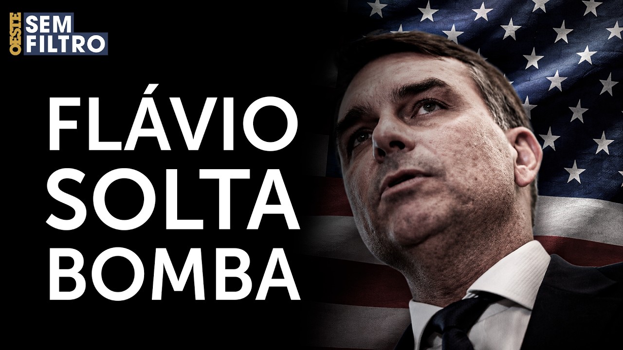 'TARIFAÇO': Brasil corre 'grande risco' de ser taxado pelos EUA, alerta Flávio Bolsonaro