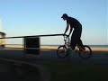 worthing seafront bmx crash on rail