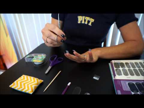 how to apply jamberry nails with rice bag