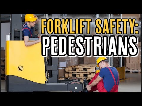 Forklifts hitting pedestrians video safety alert
