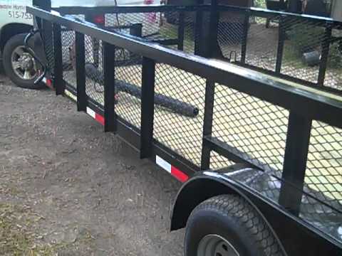 Gooseneck - This is my new custom ordred Performance 20' Gooseneck Landscape Trailer 2' mesh sides, 5200lb axles, 6' ramp gate, LED lights. Groundskeeper, LLC - Lake Cha...