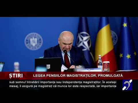 Legea pensiilor magistraților, promulgată