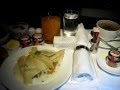 Emirates Business Class breakfast エミレーツ航空 ビジネスクラス機内食