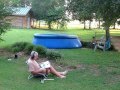 Grandpa Shoots Swimming Pool - grandpa, gun, pool, swimming pool, wtf