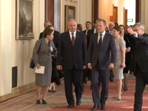 President Nicolae Timofti meets Polish premier