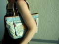 Get My Reversible Baby Blue / Chocolate Tote Style Coach Bag with Butterfly Pin on eBay