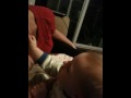 Aiden sharing his binkey