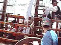 The landlocked town of Tegueste in the north of Tenerife has an obsession with boats. During the traditional Romeria de San Marcos, some of the floats in the celebration are mock galleons, pulled by oxen. Unfortunately we forgot to switch the sound record on, so you can't actuallt hear the musicians...or anything for that matter.
