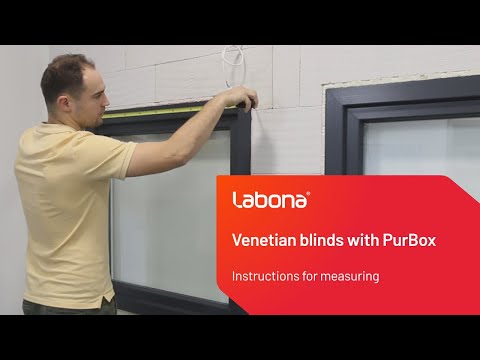 Instructions for measuring exterior venetian blinds with a purenit box