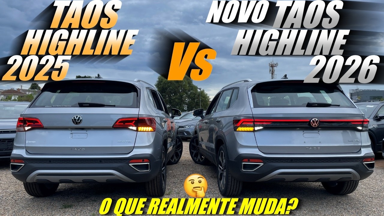 COMPARATIVO NOVO TAOS 2026 VS "VELHO" TAOS 2025. O que realmente muda?