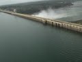 arial view vis srishailam,prakasham barriage floods .mpg