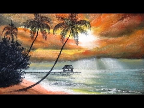 how to draw sunset