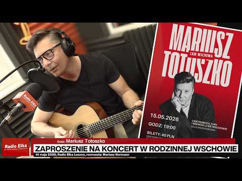 Mariusz Totoszko zaprasza na koncert w rodzinnej Wschowie :: Wraca na scenę z nową muzyką i wielkimi emocjami! Mariusz Totoszko - wokalista znany z zespołu Volver i programu "Idol" - był gościem Radia Elka tuż przed wyjątkowym koncertem we Wschowie. To właśnie tam zagrał swój pierwszy koncert z zespołem i właśnie tam po latach premierowo zaprezentuje nowy materiał.W rozmowie opowiada o powrocie na scenę, aktorstwie, muzycznych inspiracjach i o tym, dlaczego dziś bardziej niż kiedykolwiek potrzebuje kontaktu z publicznością. Nie zabrakło też wspomnień o Volverze, historii z trasy i akustycznego fragmentu nowego singla "Jak"."To będzie bardziej spotkanie przy muzyce niż zwykły koncert" - zapowiada artysta.Posłuchaj rozmowy w Radiu Elka!